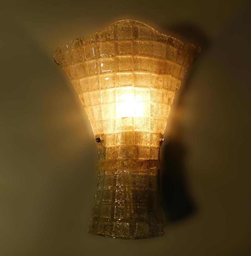 20th Century Pair of Gold Graniglia Bow Sconces For Sale
