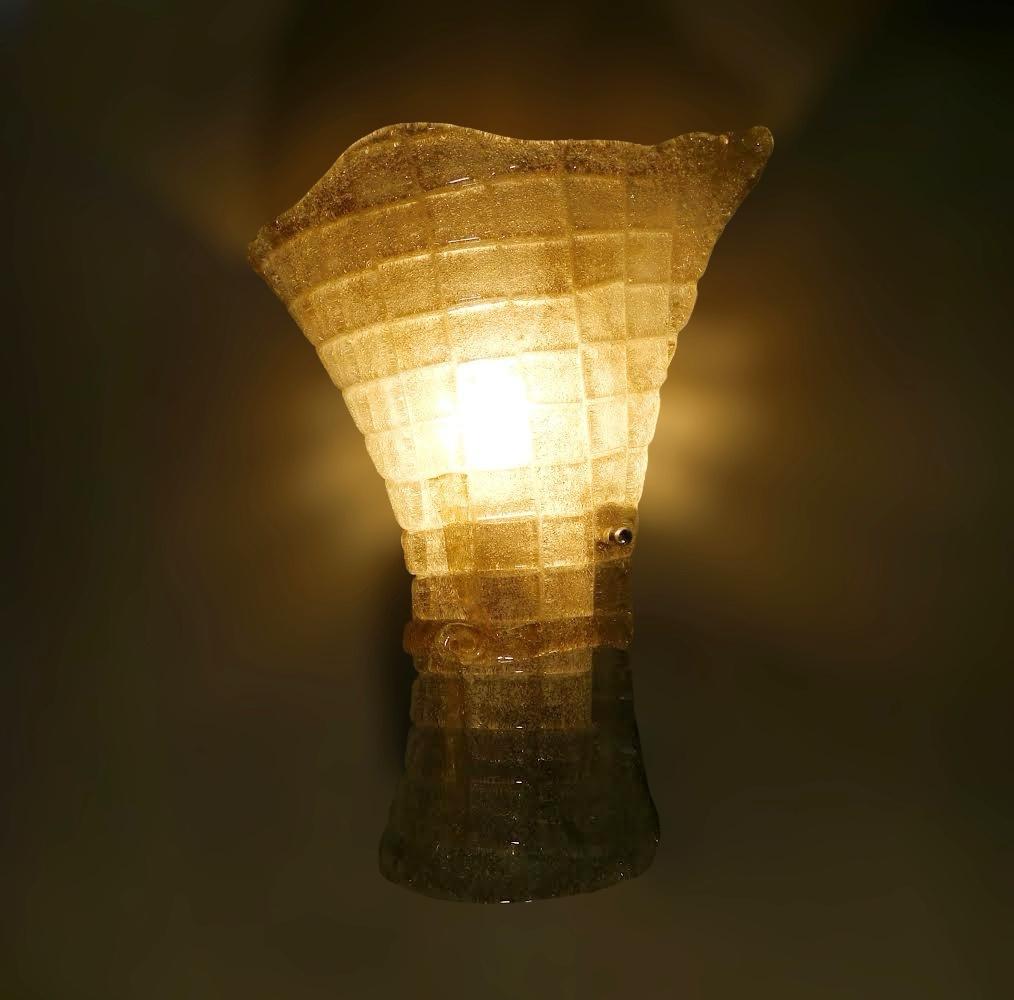 Pair of Gold Graniglia Bow Sconces For Sale 1