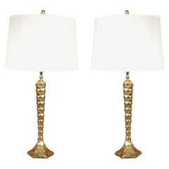 Pair of Gold Leaf Florence Table Lamps by Bryan Cox