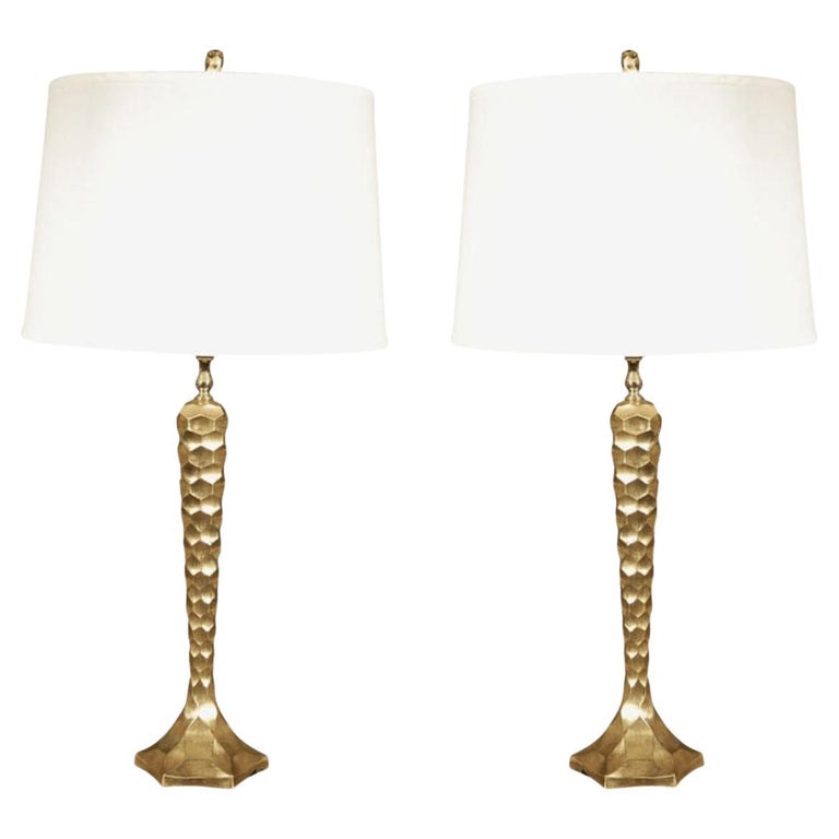 Pair of Gold Leaf Florence Table Lamps by Bryan Cox For Sale at 1stDibs