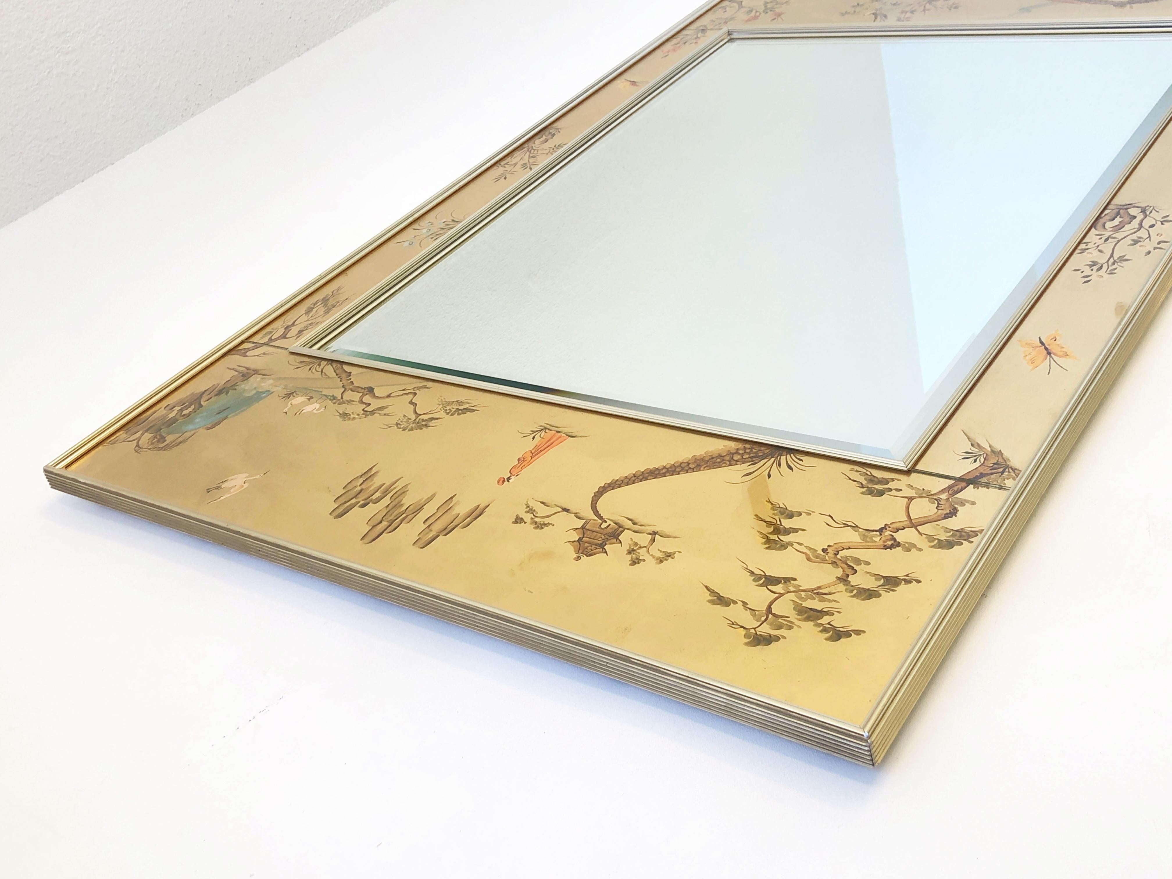 Pair of Gold Leaf Frame Wall Mirror by La Barge In Excellent Condition In Palm Springs, CA