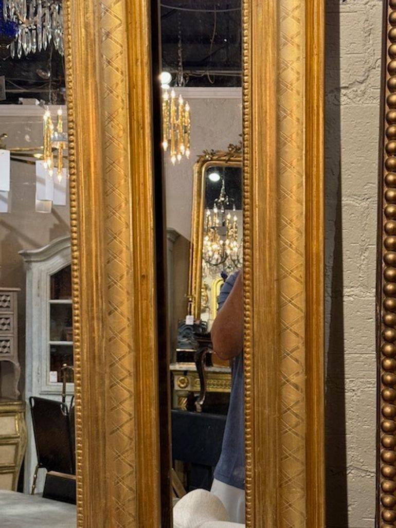 Français Paire de miroirs Louis Philippe à motif X en vente