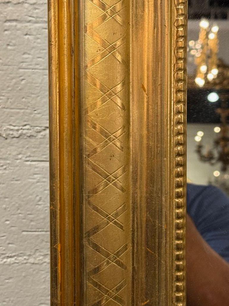 Paire de miroirs Louis Philippe à motif X Bon état - En vente à Dallas, TX