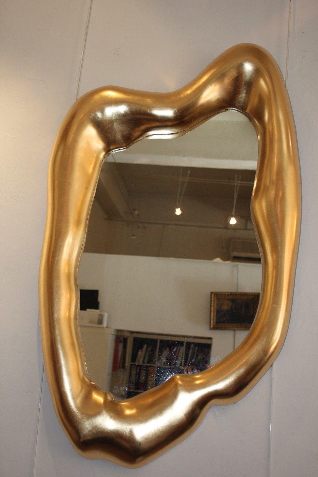 Gilt Pair of Gold Mirrors For Sale