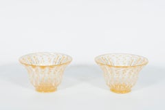 Pair of Gold Murano glass Bowls made in 1980s