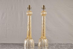 Pair of Gold Murano Tassel Lamps