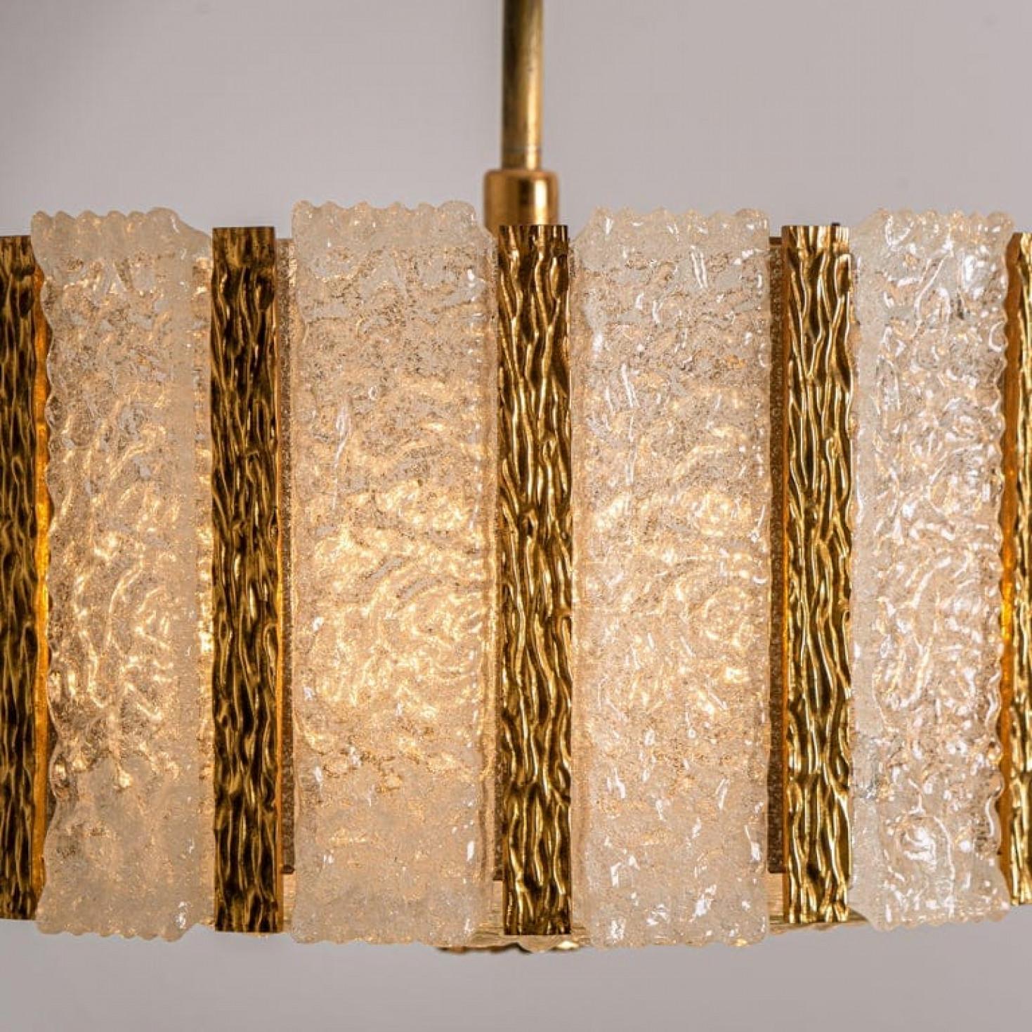 Pair of Gold-Plated Bronze Drum Light Fixtures, 1960s, Austria For Sale 2