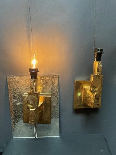 Pair of Gold-Plated Sconces