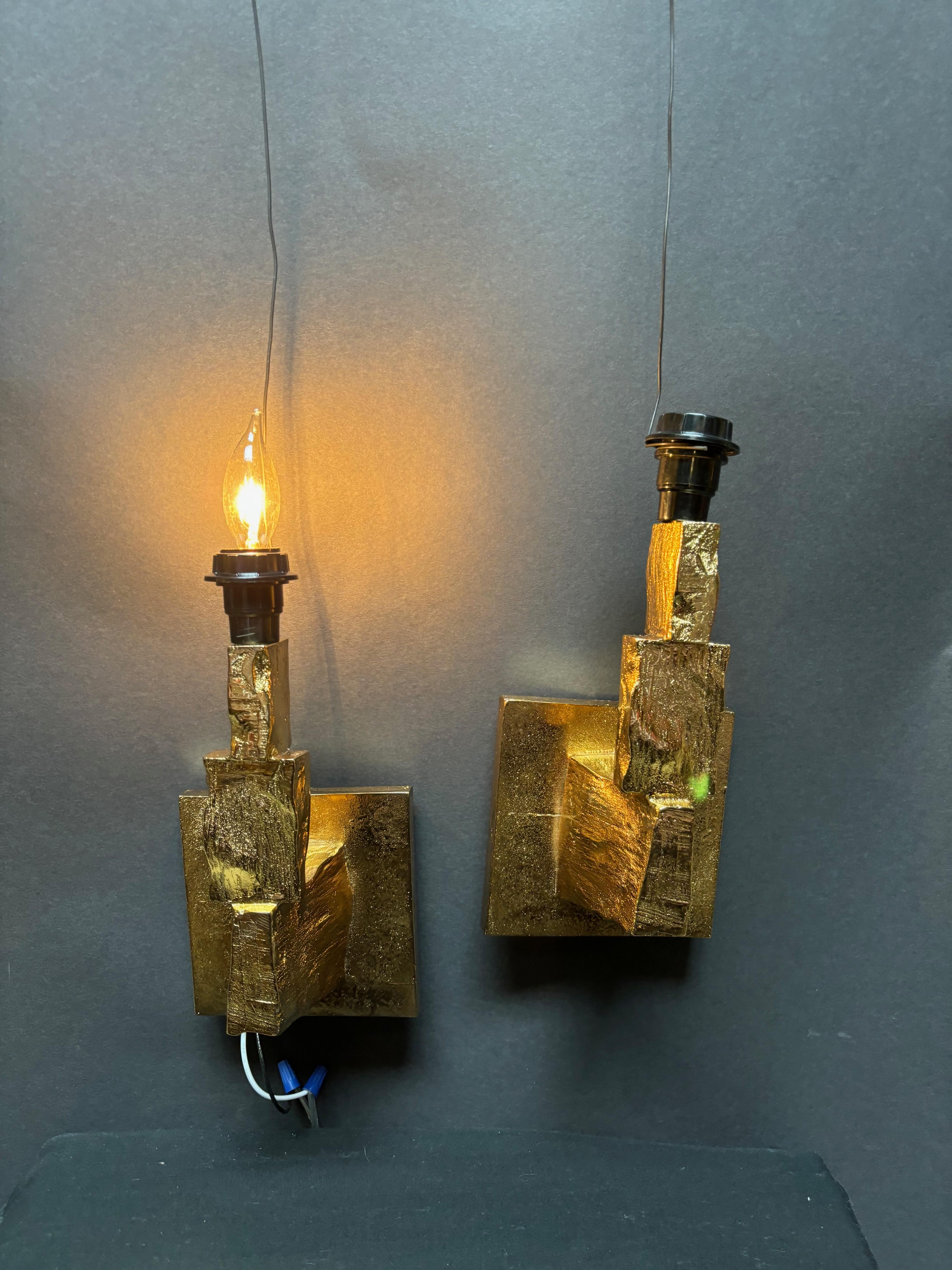 Americano Coppia di sconsigliere placcate in oro in vendita