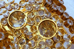 1970 Alemania Palwa Burbuja Apliques Cristal Swarovski y Latón Dorado