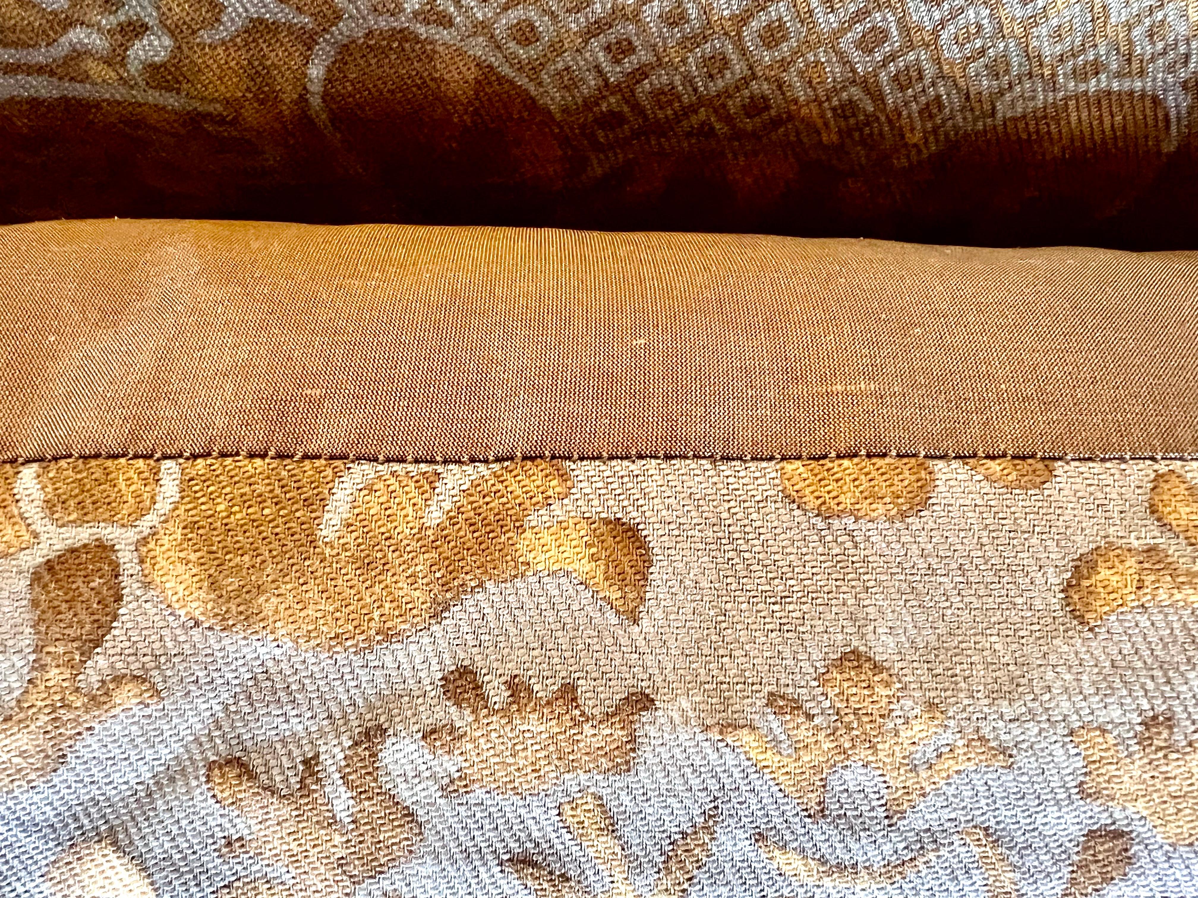 Cotton Pair of Golden Caravaggio Fortuny Pillows