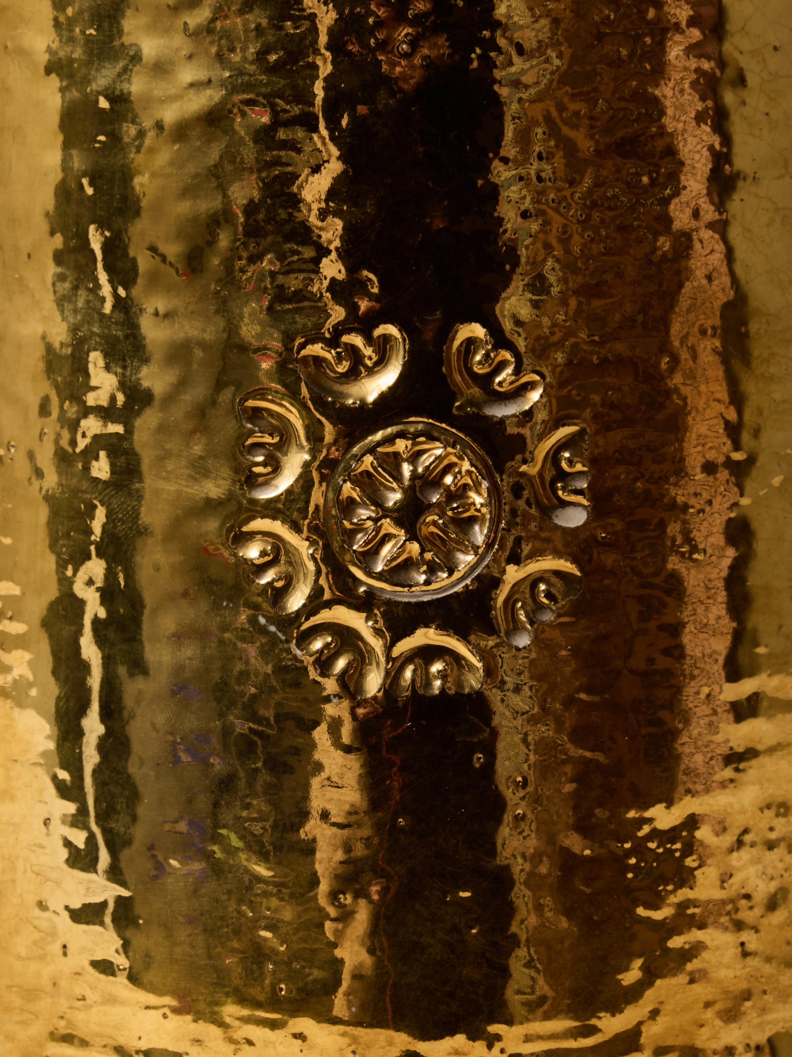 Milieu du XXe siècle Paire de lampes de table en céramique dorée de Bergboms