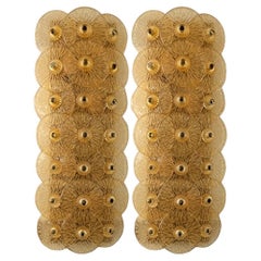 Paire d'appliques en cristal doré