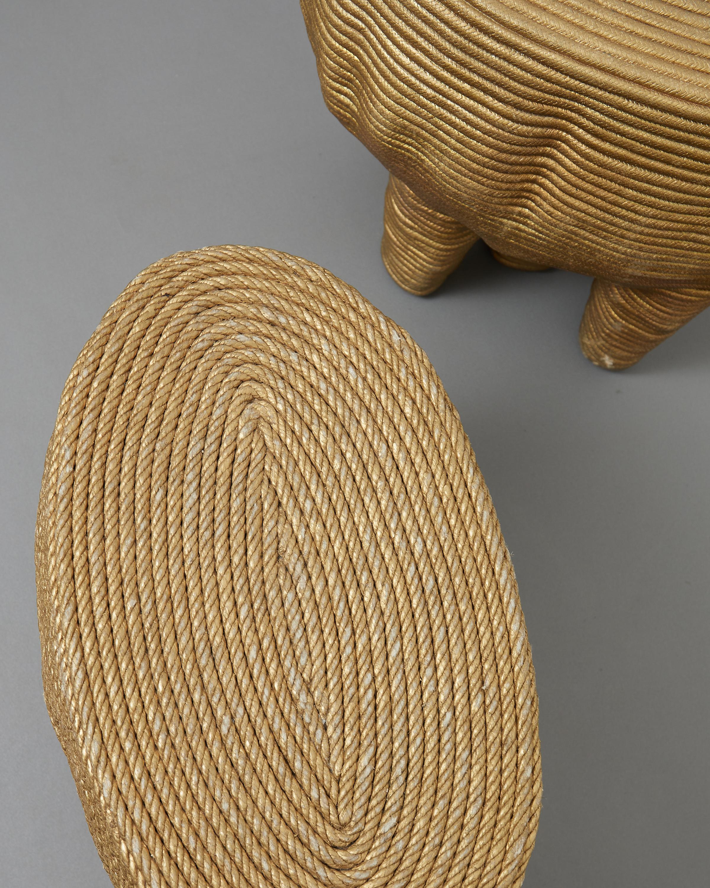 Cord Pair of Golden Hemp Rope 