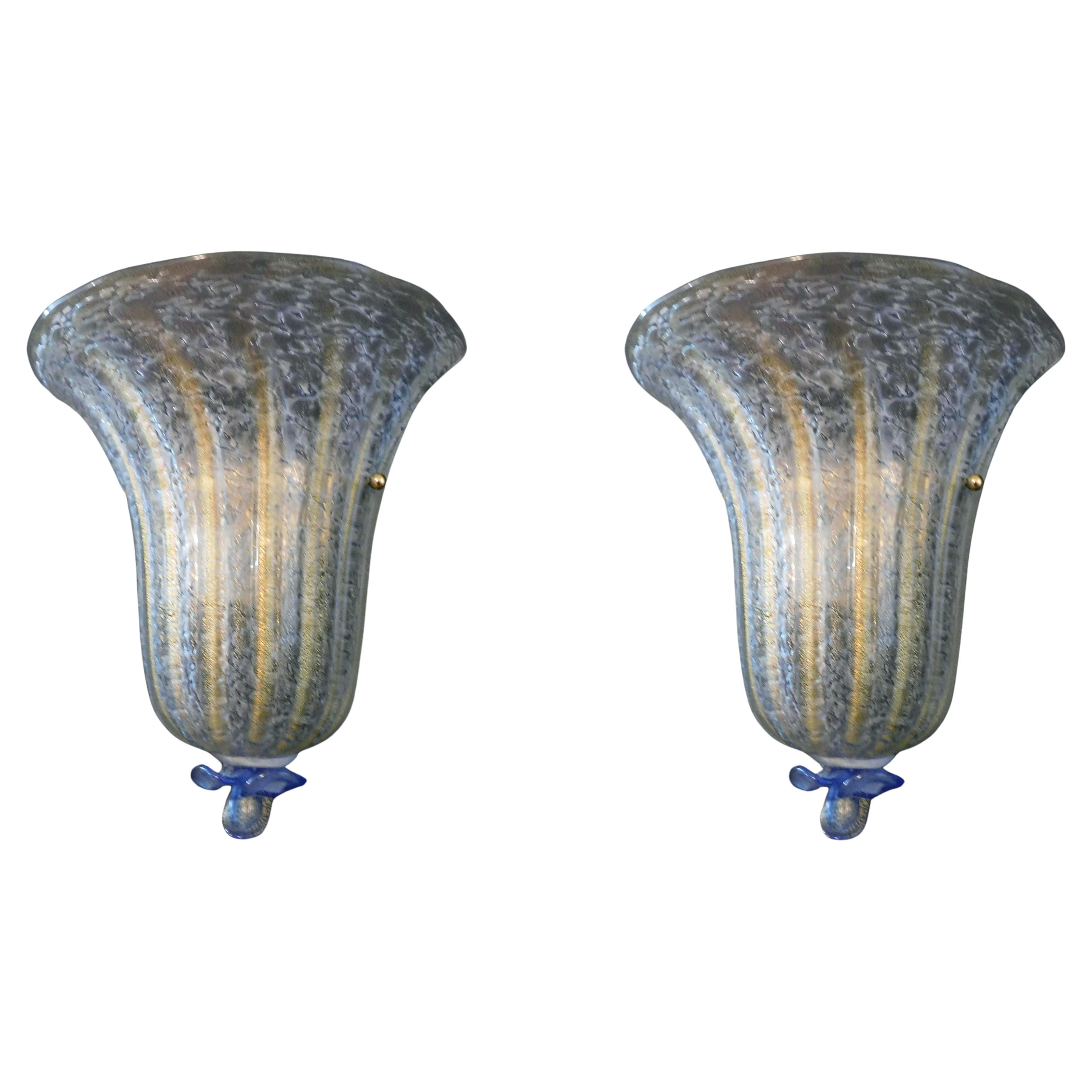 Pair of Golden Shield Sconces