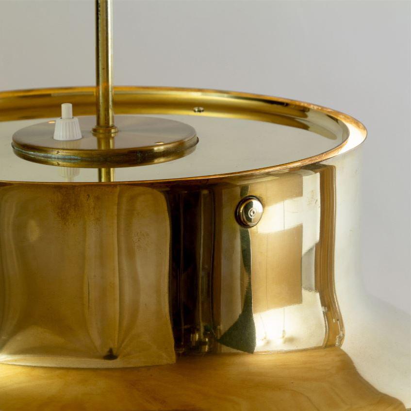 Pair of Golden Solid Brass Bumling by Anders Pehrson for Atelje Lyktan, 1960 In Good Condition In Rijssen, NL