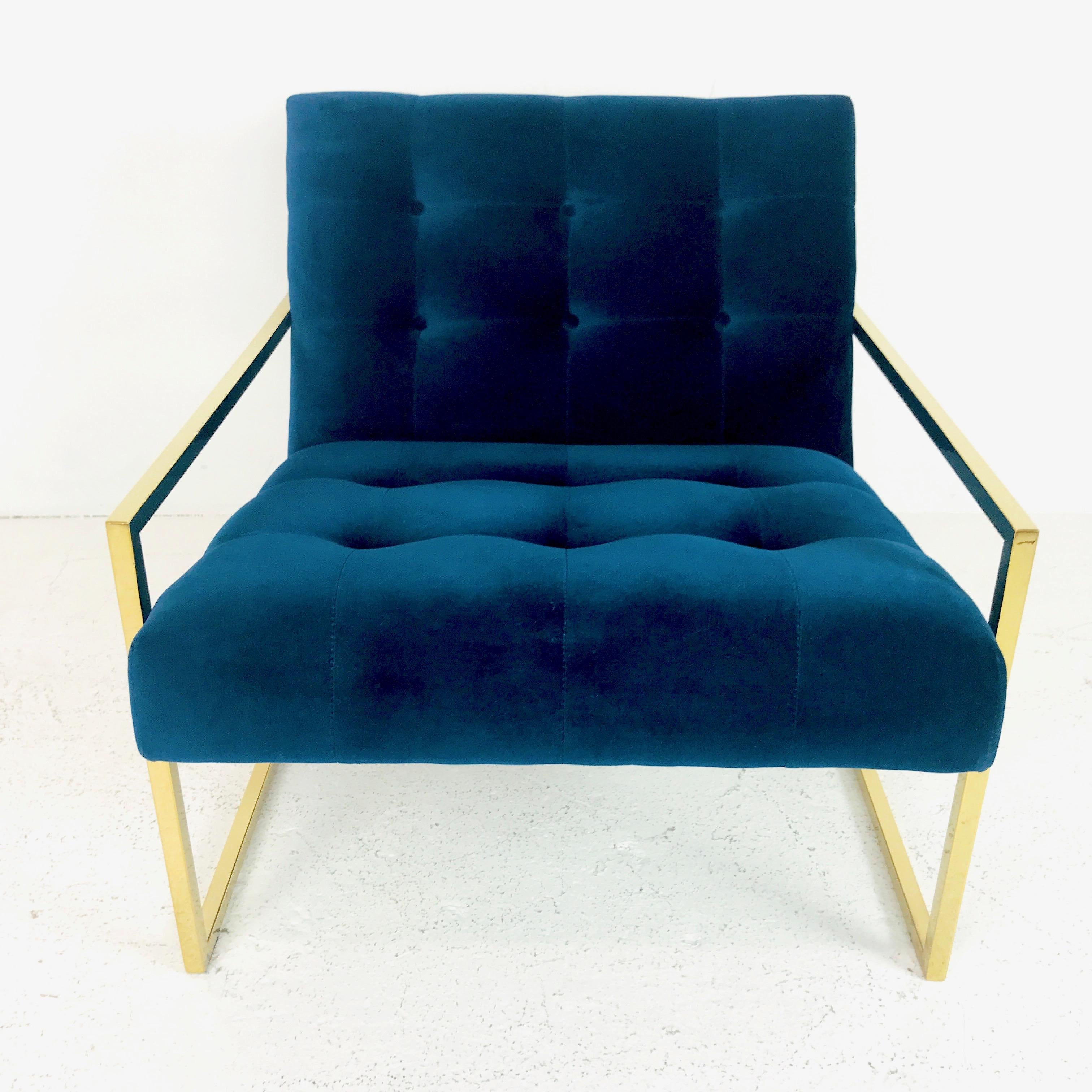 Modern Pair of Goldfinger Lounge Chairs by Jonathan Adler