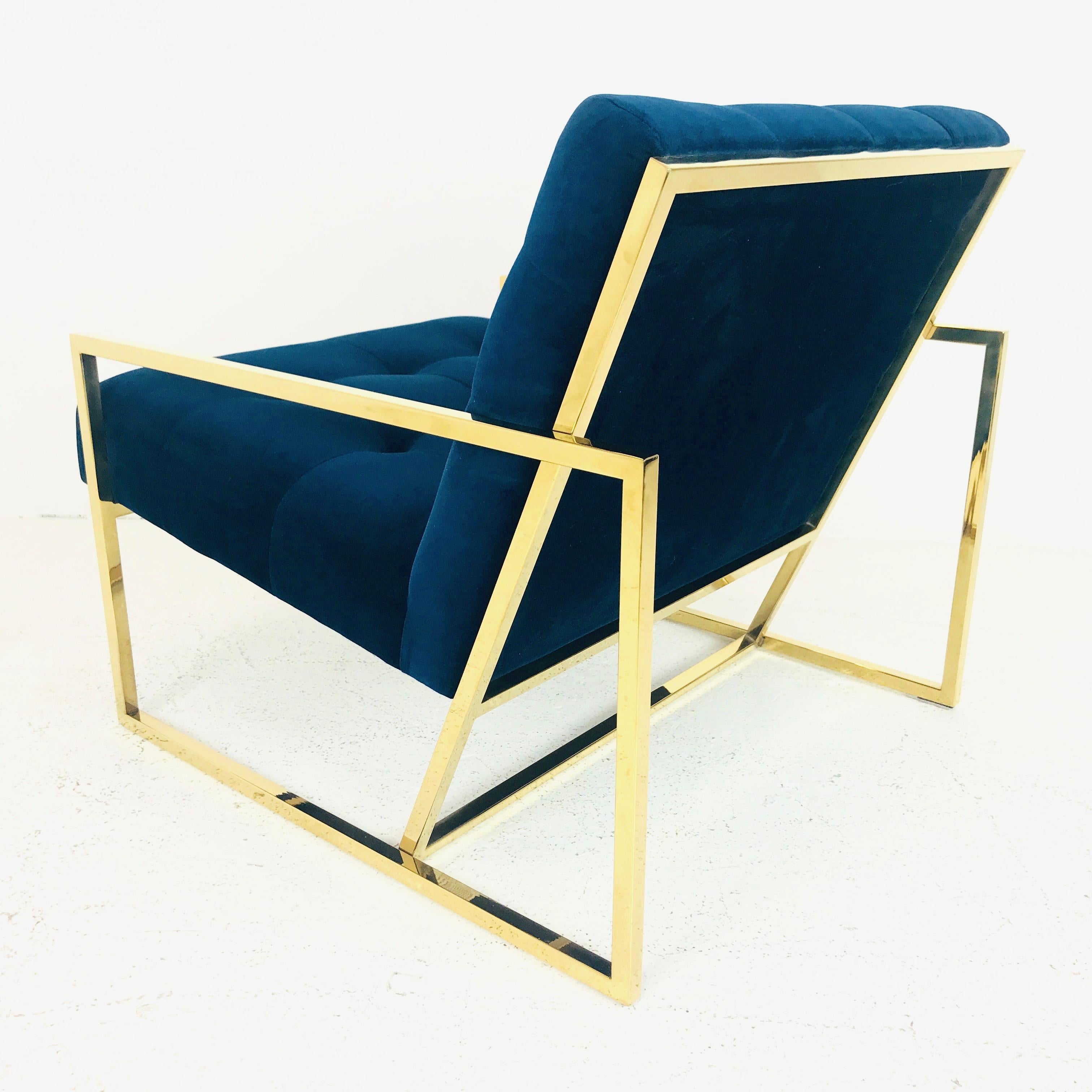 Pair of Goldfinger Lounge Chairs by Jonathan Adler In Good Condition In Dallas, TX