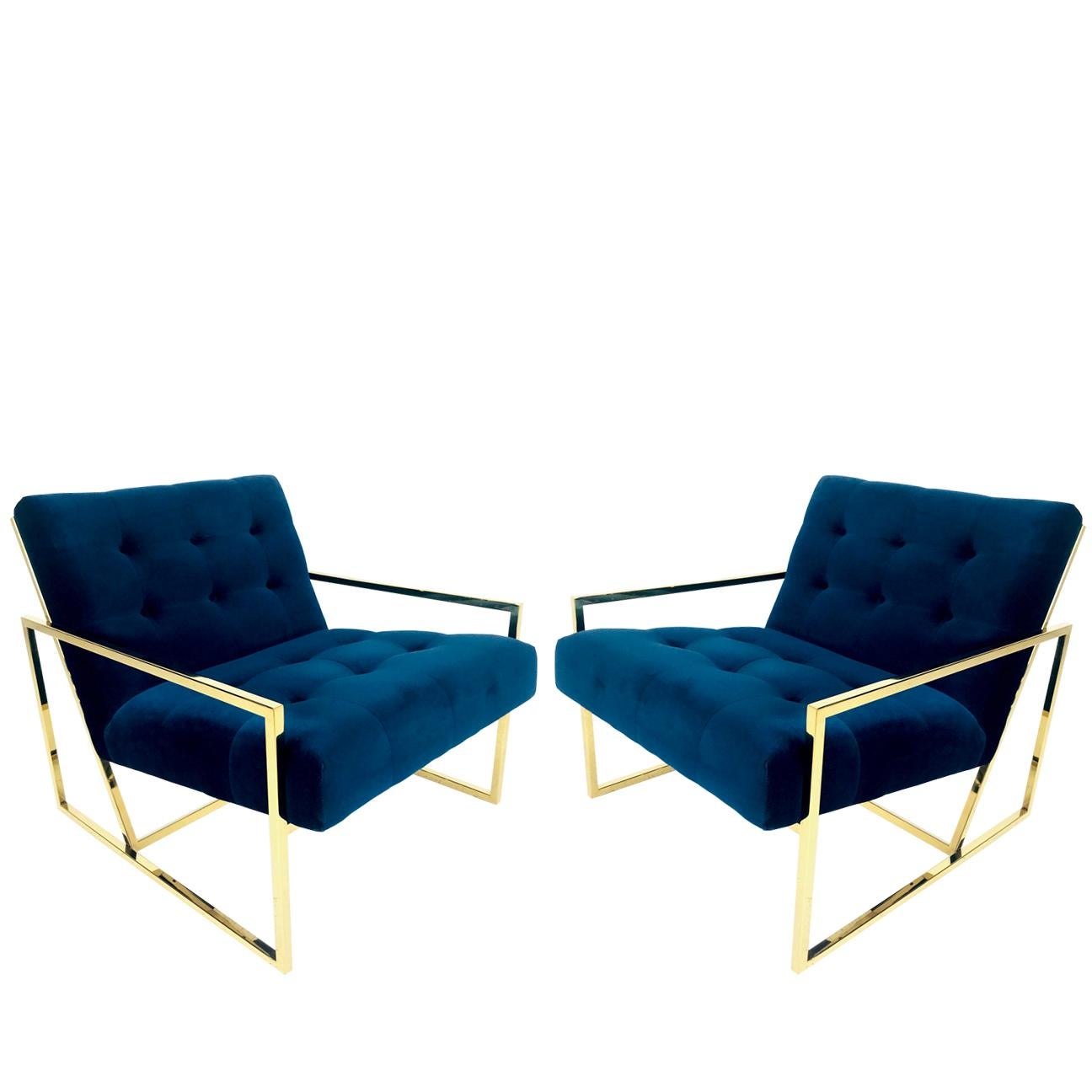 Pair of Goldfinger Lounge Chairs by Jonathan Adler