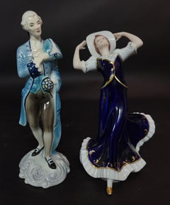 Pareja de figuras Goldschneider y Royal Dux