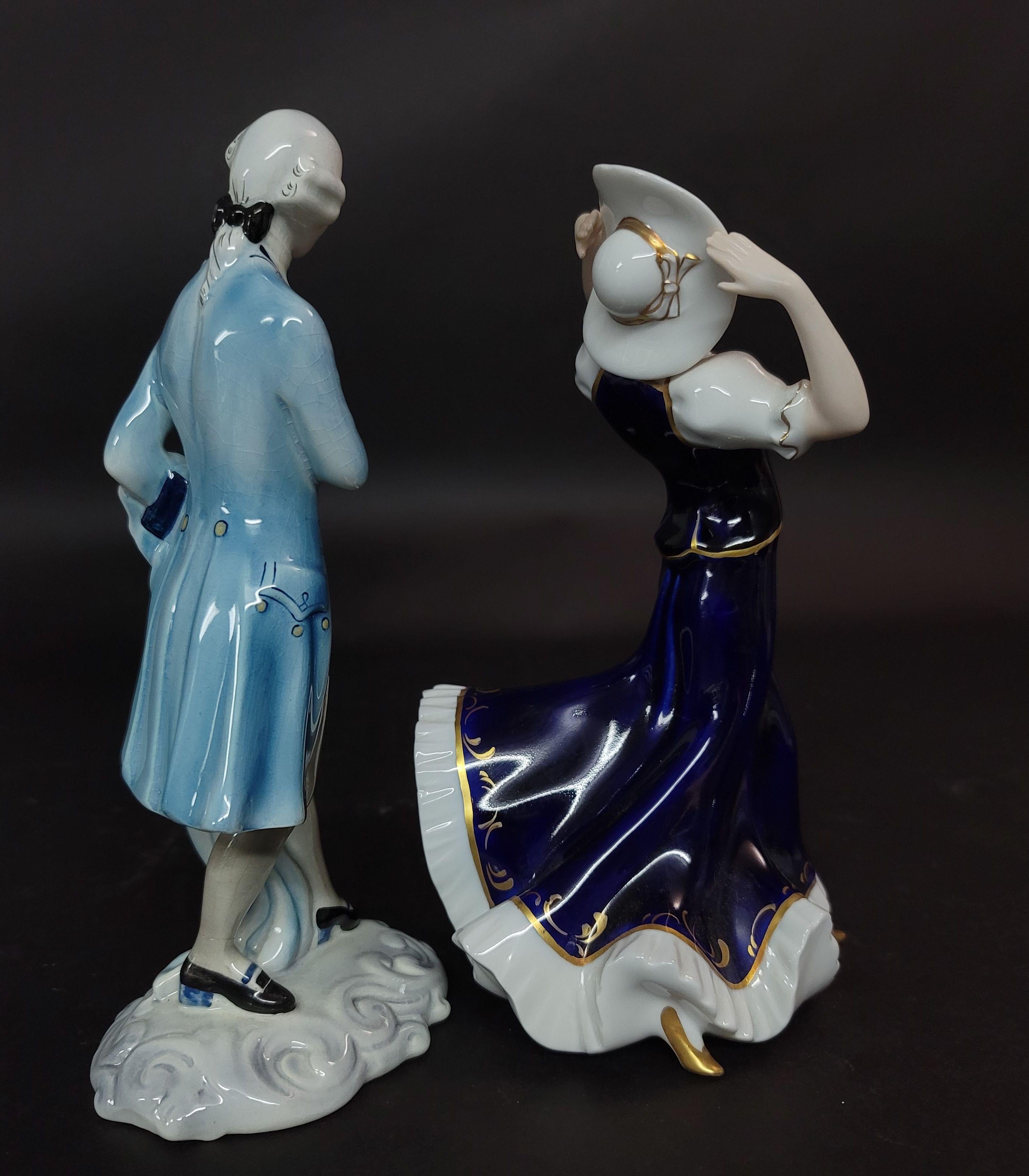 Other Pair of Goldschneider and Royal Dux Figures For Sale
