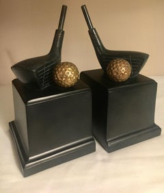 Pair of Golf Bookends