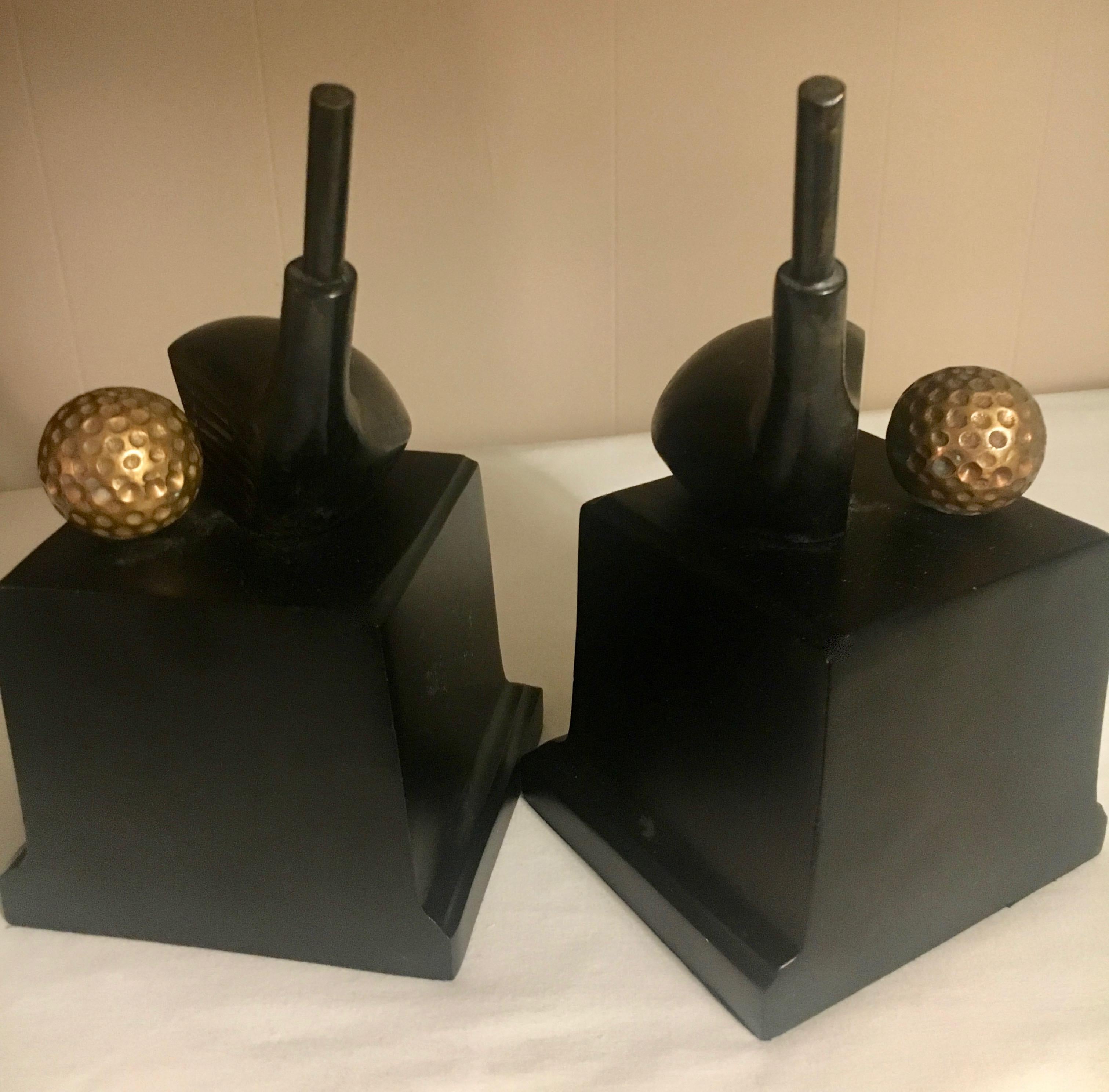 20th Century Pair of Golf Bookends