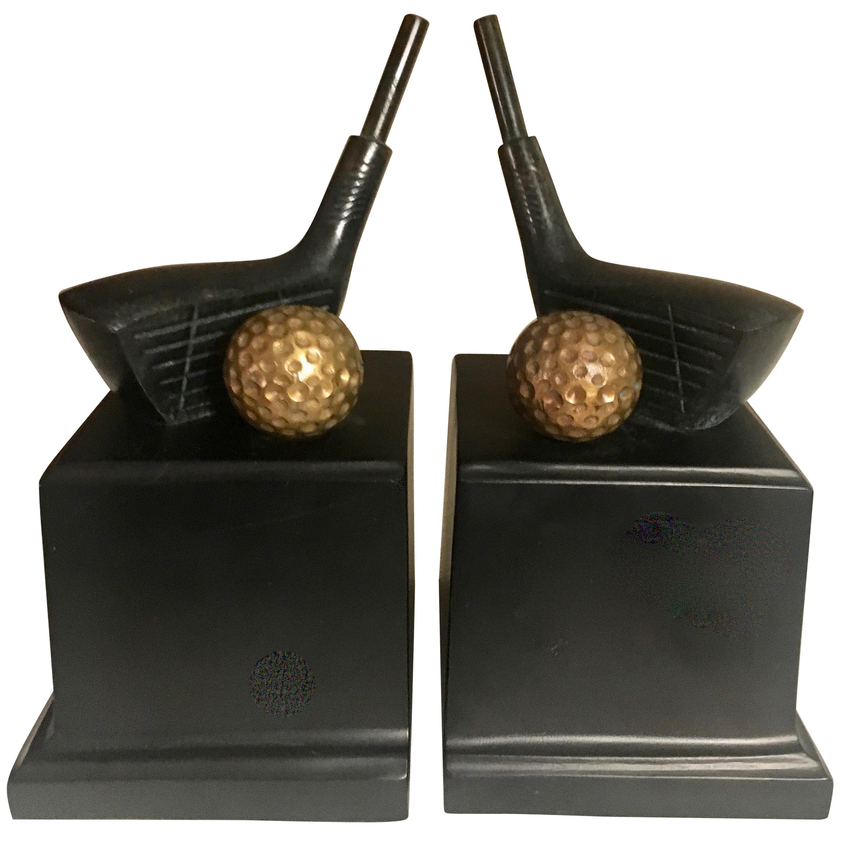 Pair of Golf Bookends