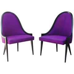 Pair of Gondola Lounge Arm Side Chairs by Harvey Probber