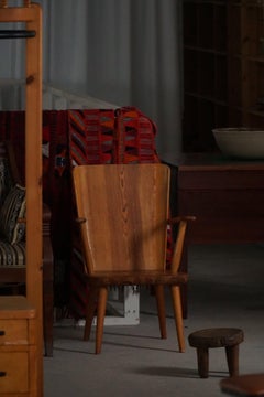 Pair of Göran Malmvall “Svensk Fur” Pine Armchairs, Scandinavian Modern, 1940s