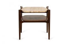 Pair of Gordons of Tennessee Travertine and Walnut End / Side Tables