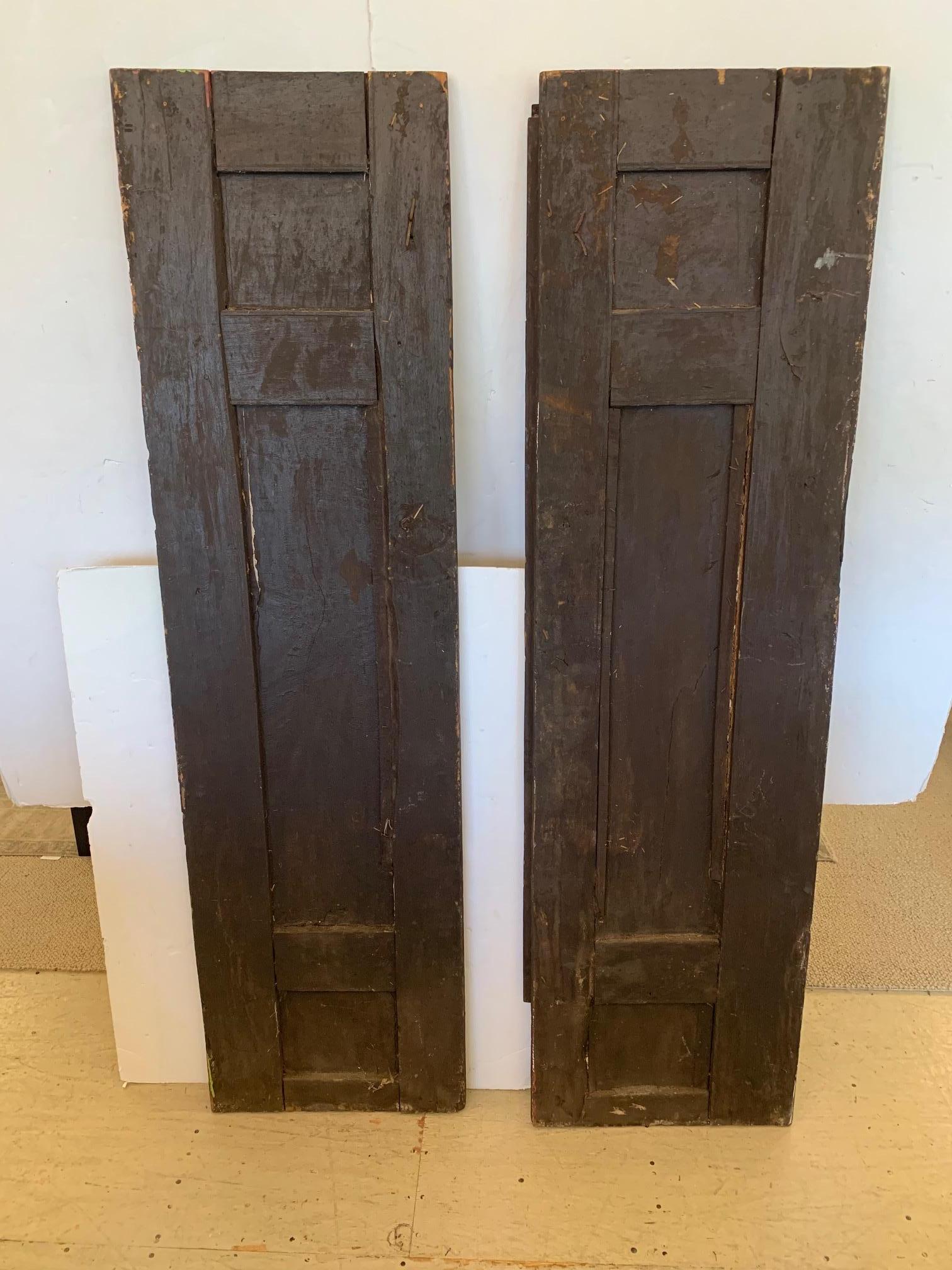 Pair of Gorgeous Antique Persian Painted Paneled Cabinet Doors 6