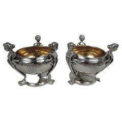 Pair of Gorham American Classical Sterling Silver Open Salts, 1869