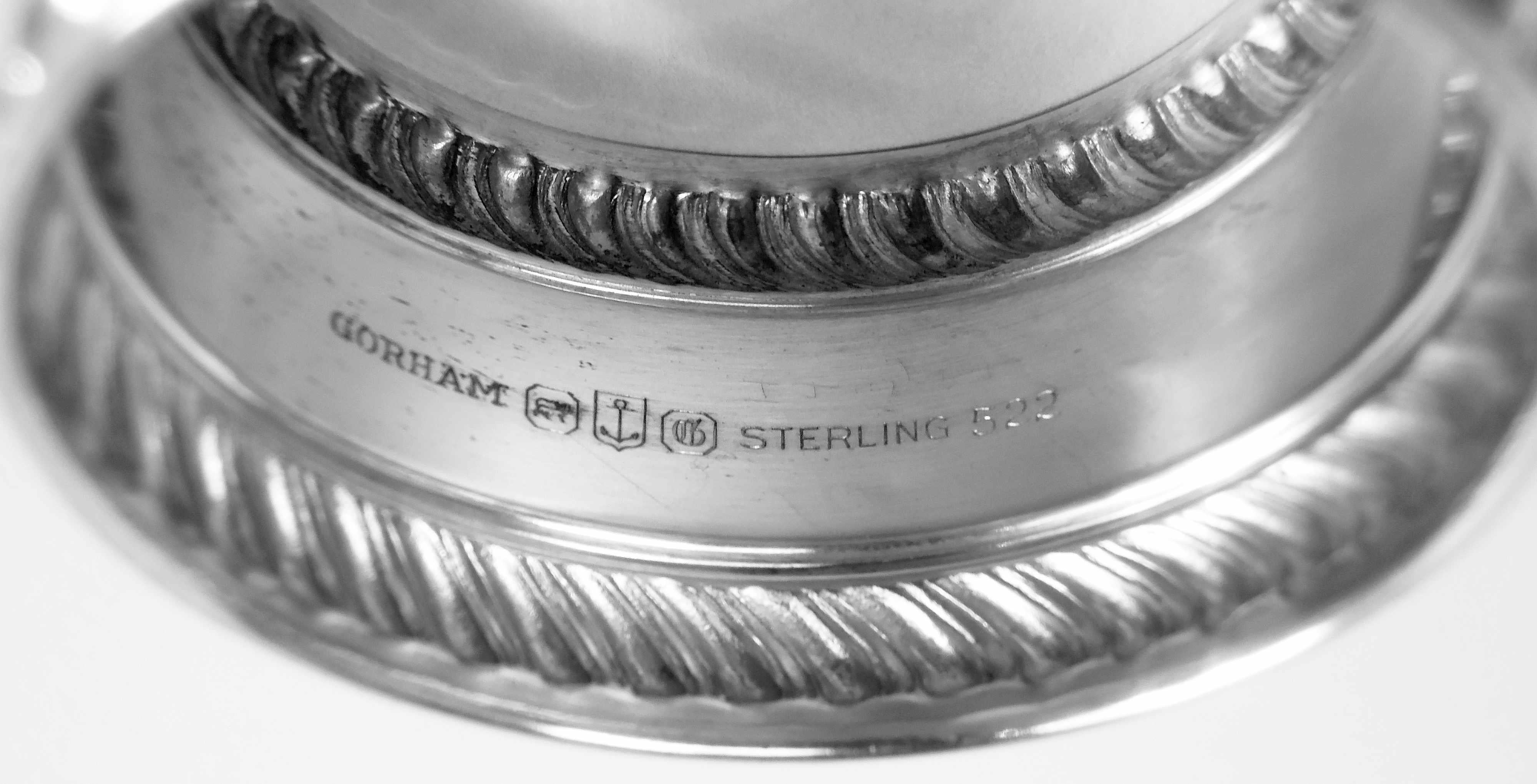 Americano Coppia di portatovaglioli classici in argento sterling di Gorham Edwardian in vendita