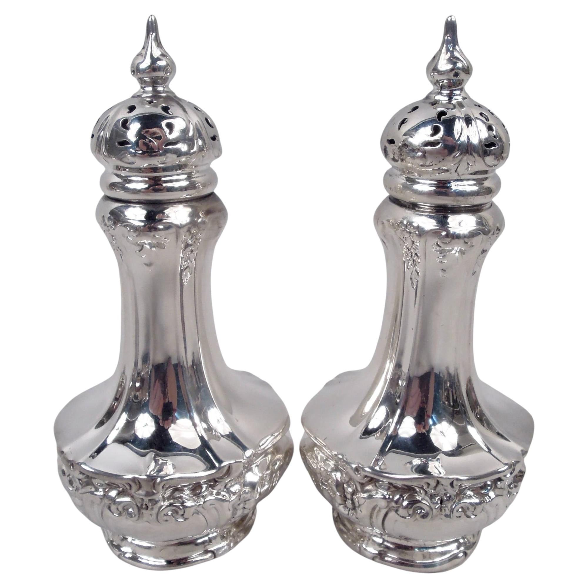 Pair of Gorham Edwardian Classical Sterling Silver Pepper Shakers