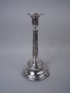Pair of Gorham Florenz Sterling Silver Candlesticks, 1924