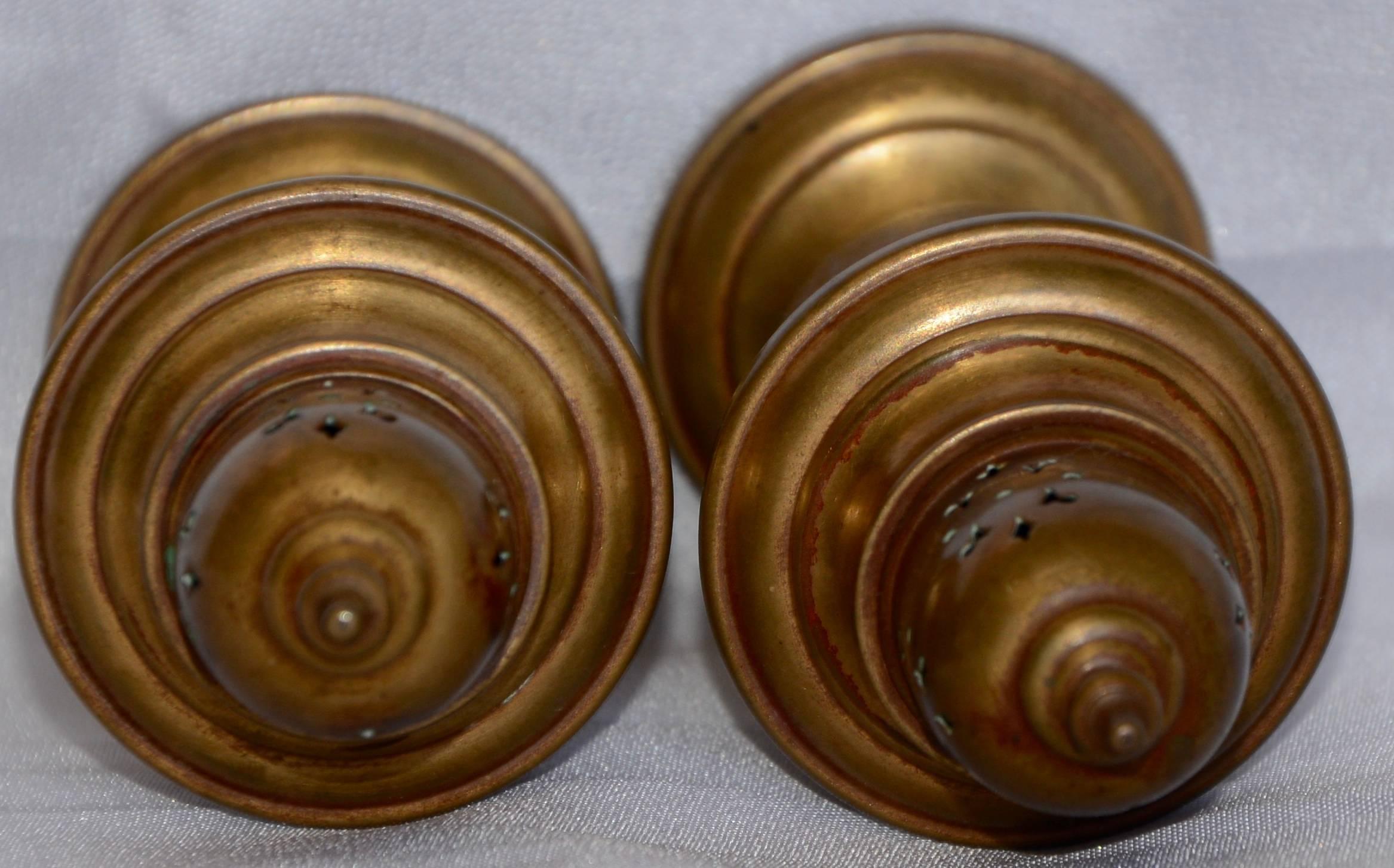 Copper Salt and Pepper Shakers Gorham In Fair Condition For Sale In Cookeville, TN