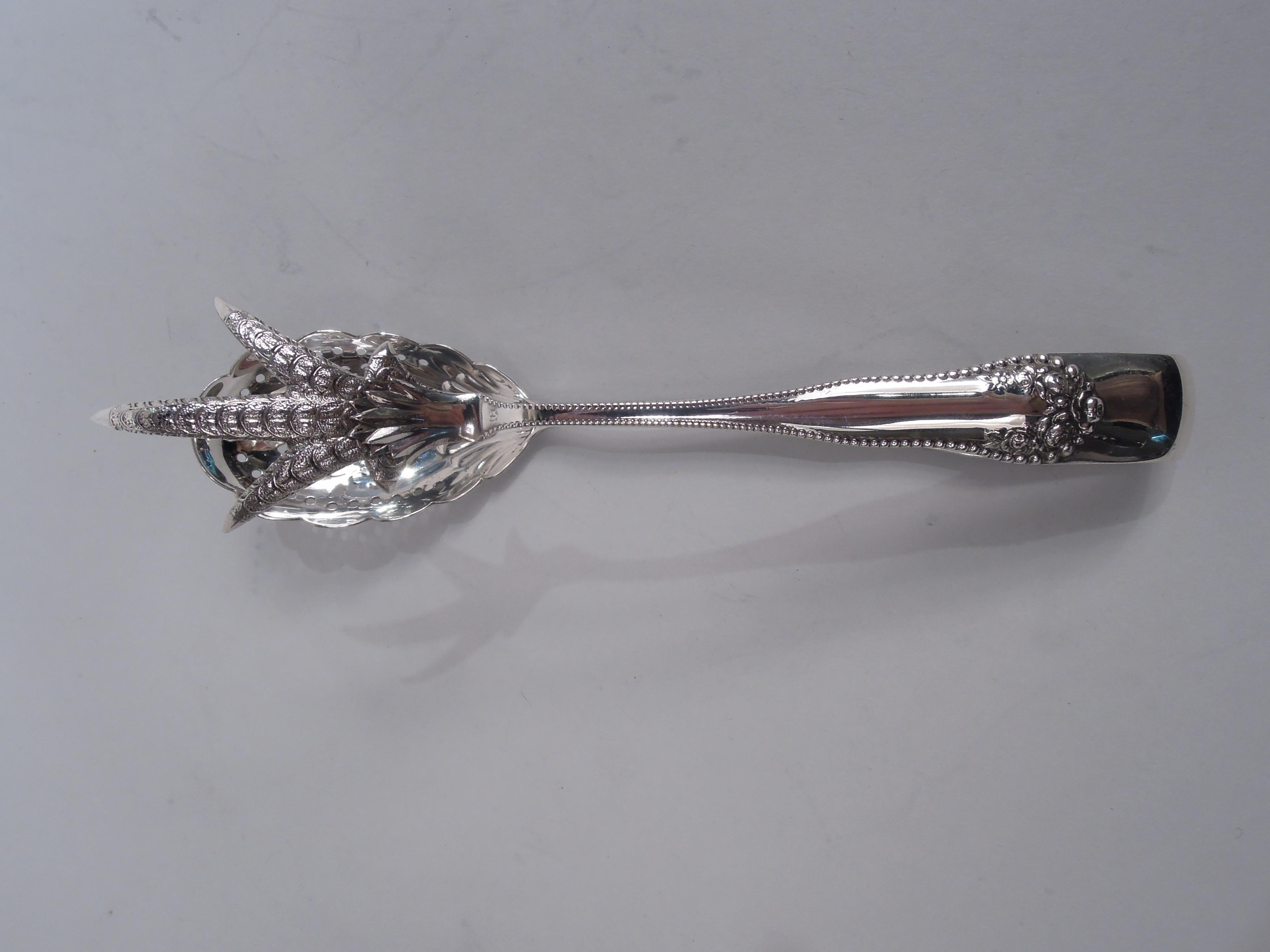Edwardian Pair of Gorham Lancaster Sterling Silver Ice Tongs For Sale