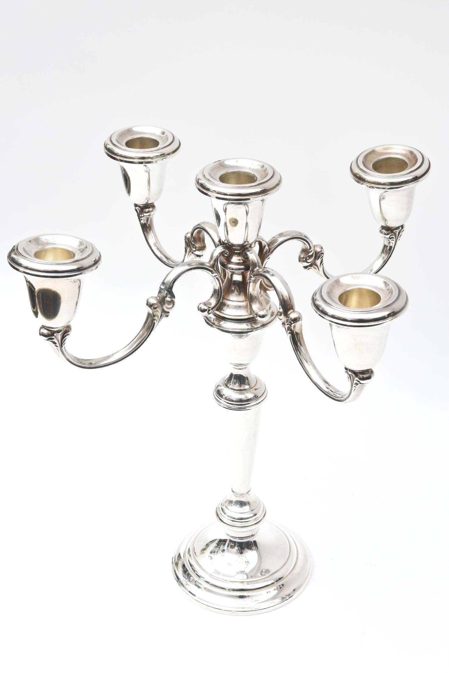 Pair of Gorham Sterling Candelabra, 4-Arm Tall and Also Convertible (amerikanisch)