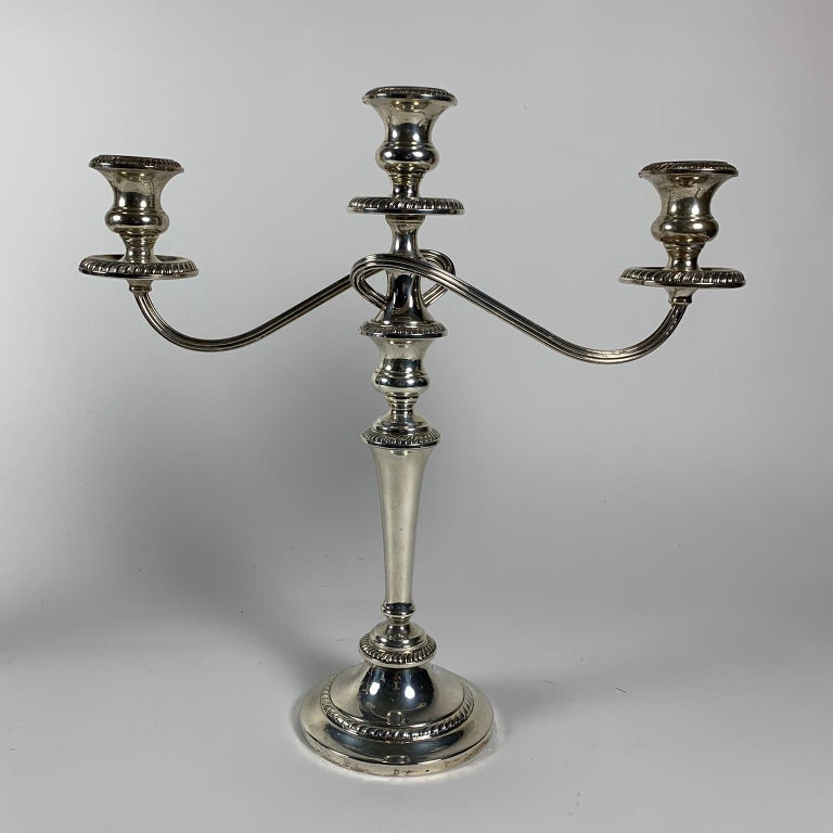 Pair of Gorham Sterling Silver ThreeLight Candelabra For Sale at 1stdibs