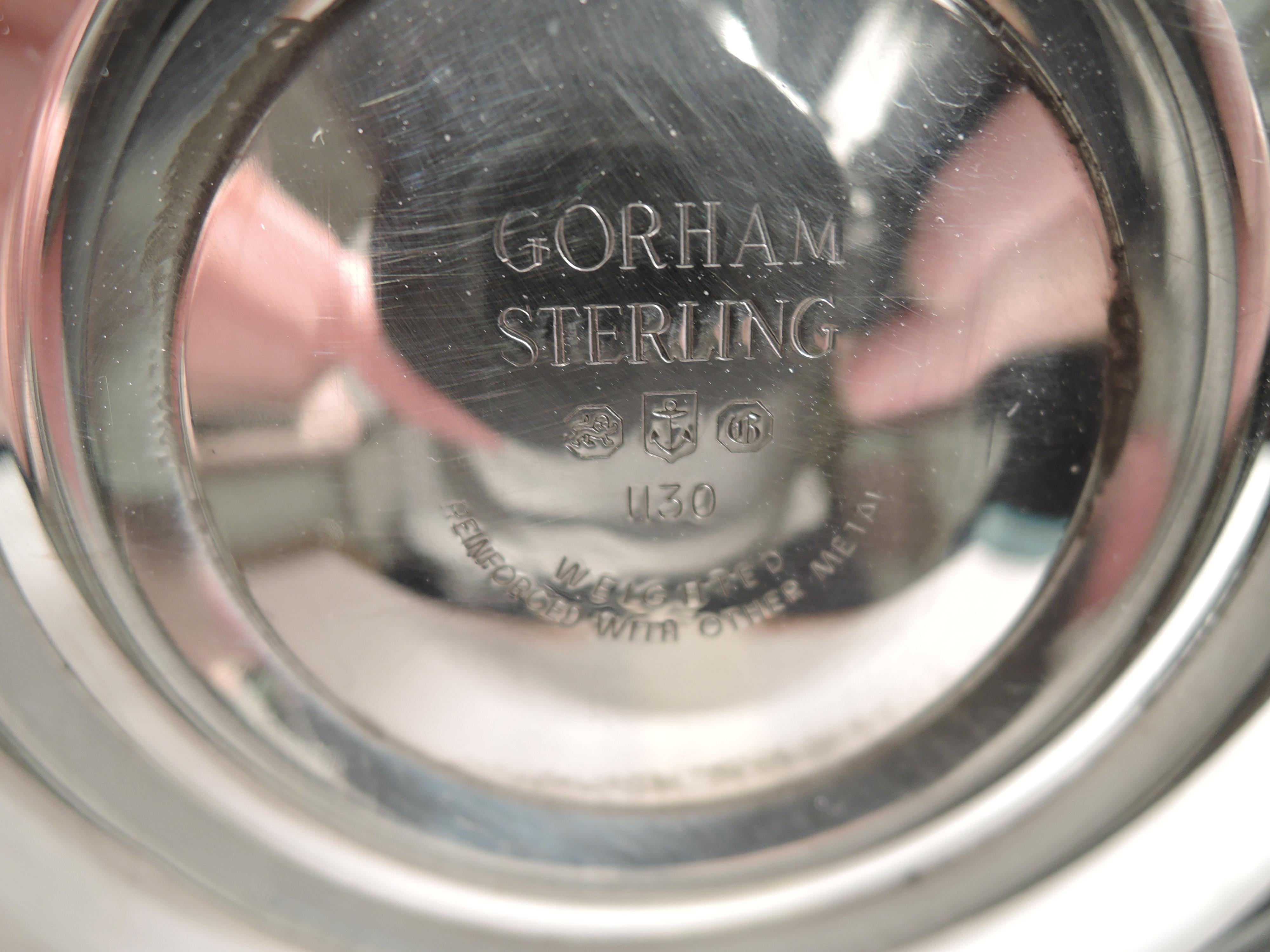20th Century Pair of Gorham Strasbourg Sterling Silver 5-Light Candelabra