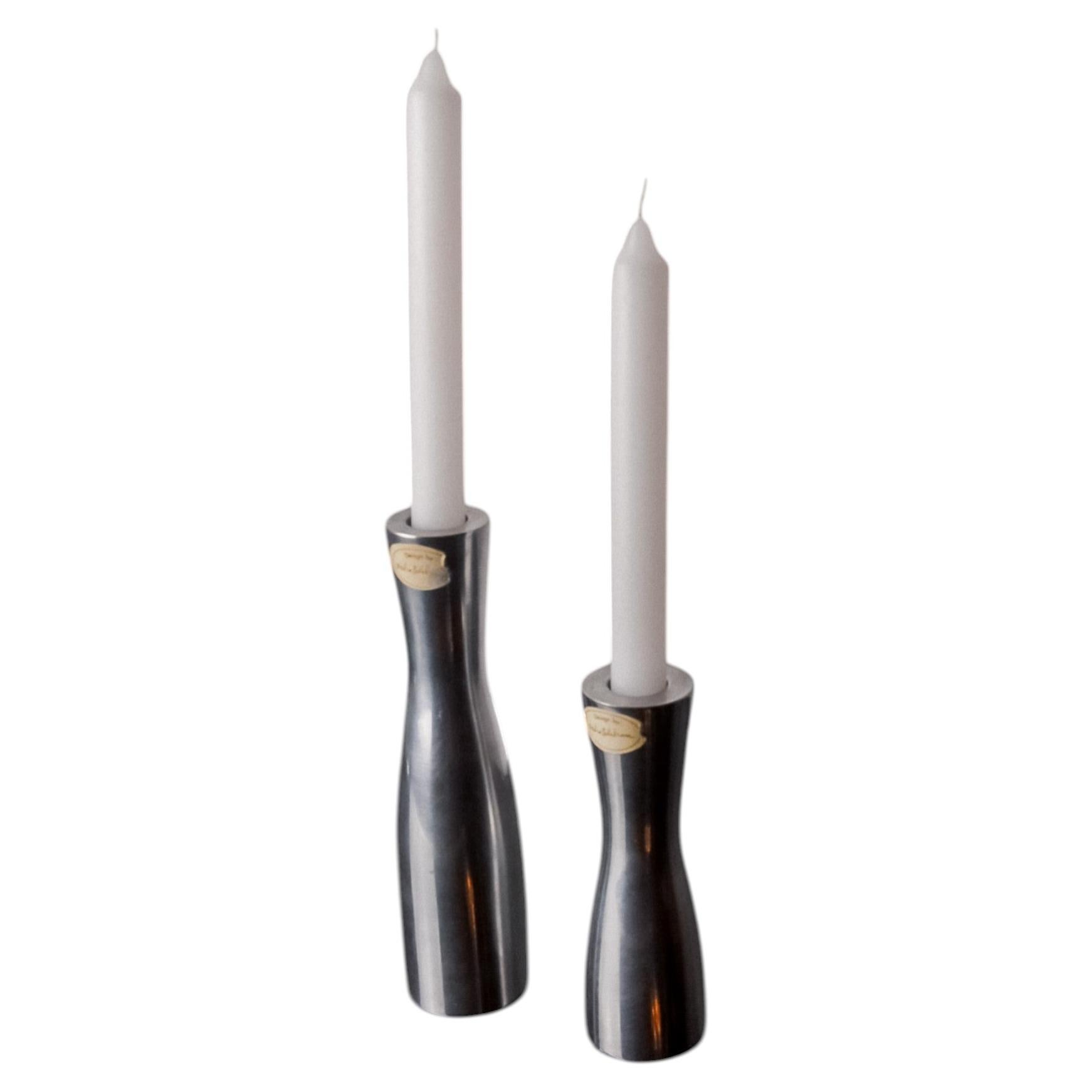 Pair of gota erika pekkari candlesticks, scandinavian, 1990's