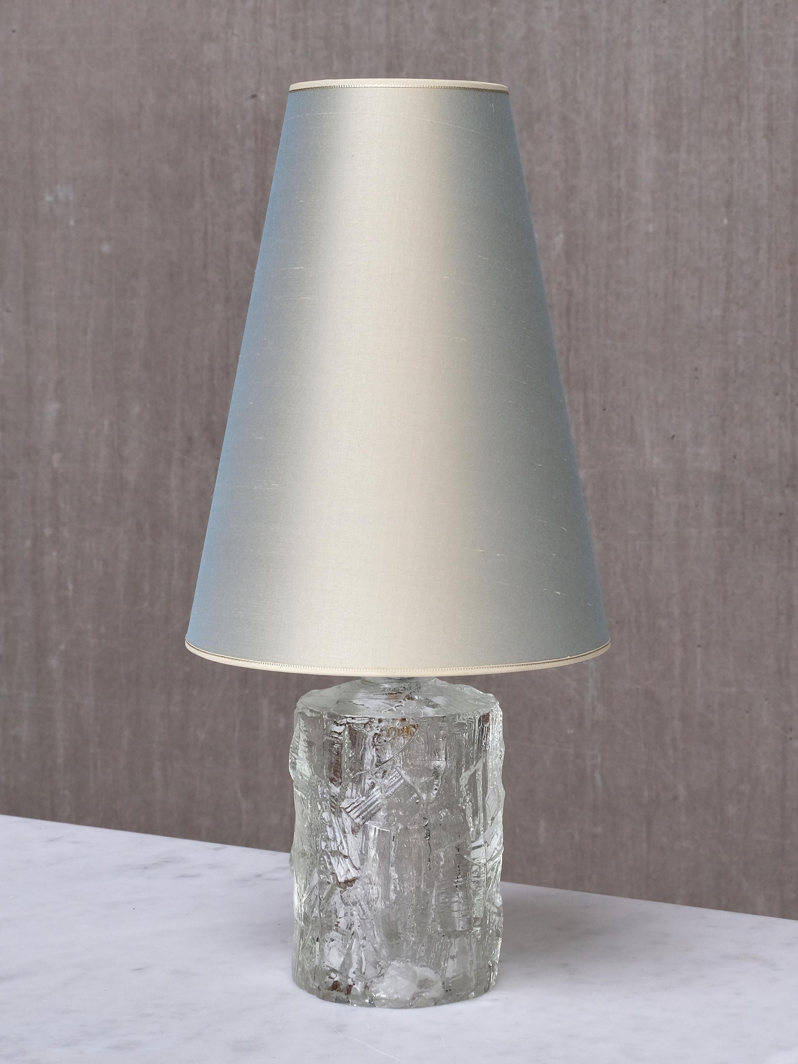 Pareja de lámparas de mesa de cristal Göte Augustsson, Ruda Glasbruk, Suecia, años 60 en venta 2