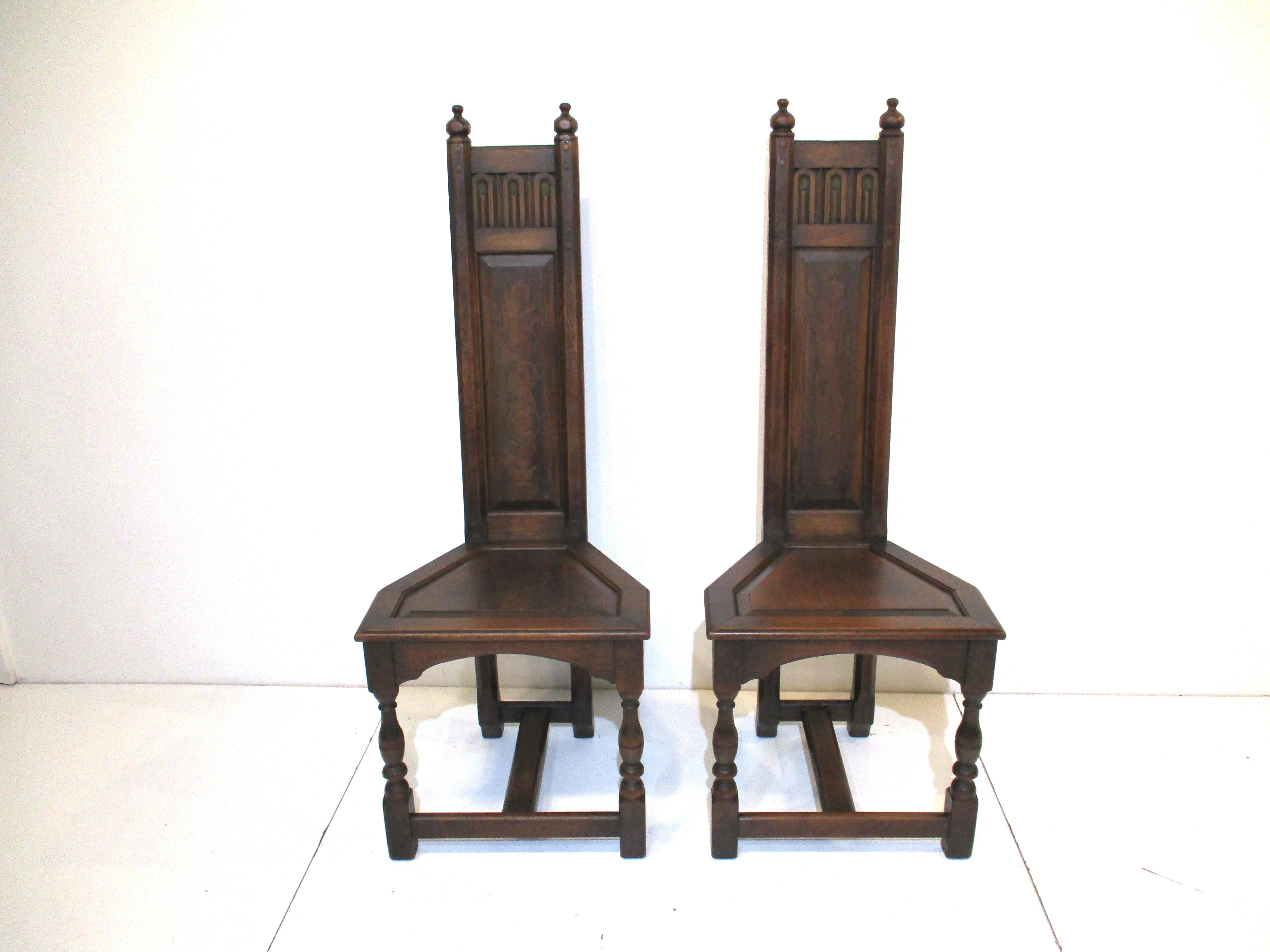 Pair of Gothic Altar Chairs by Kittinger 6