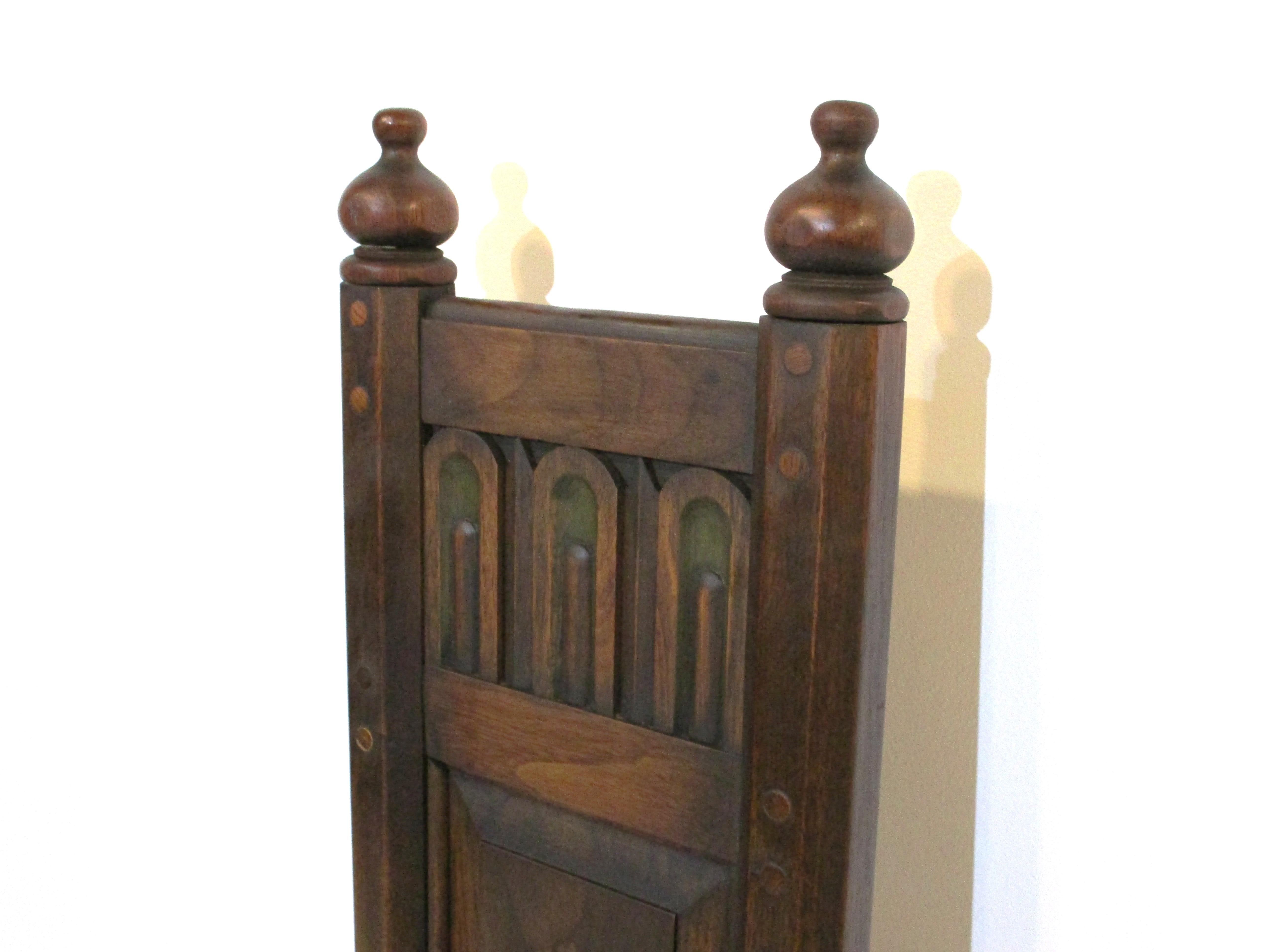 Pair of Gothic Altar Chairs by Kittinger In Good Condition In Cincinnati, OH