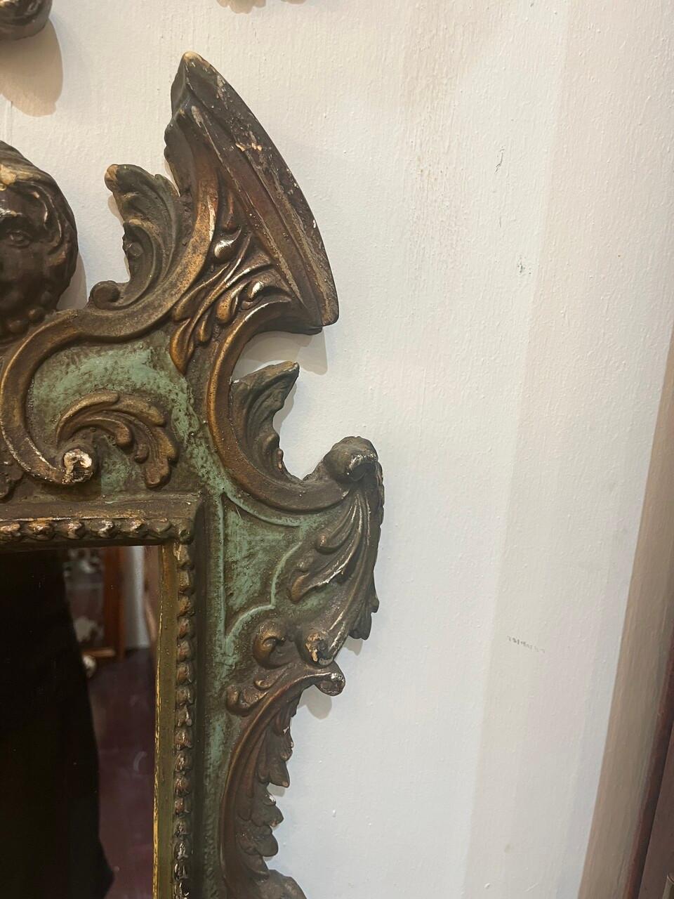 19th Century Pair of Gothic Baroque Style Wall Mirrors