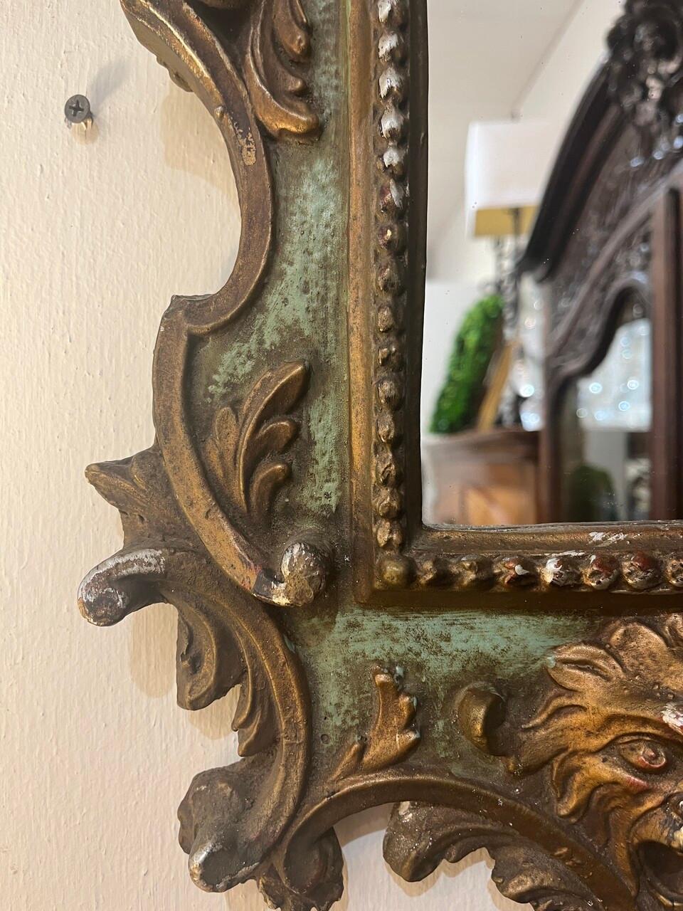 Gesso Pair of Gothic Baroque Style Wall Mirrors