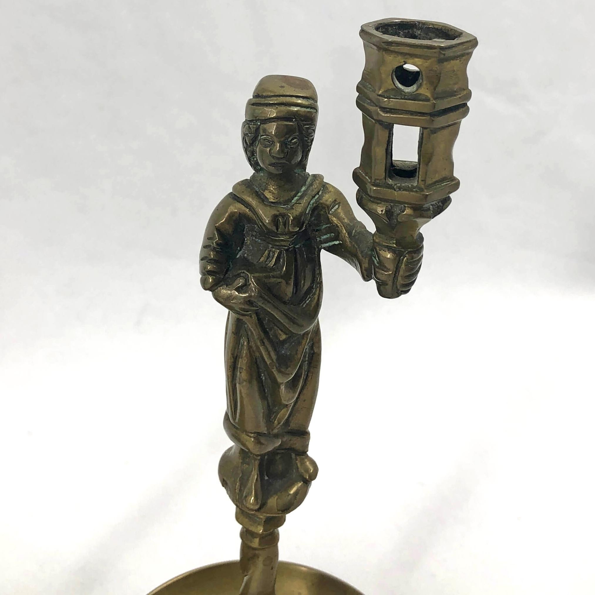English Pair of Gothic Candlesticks
