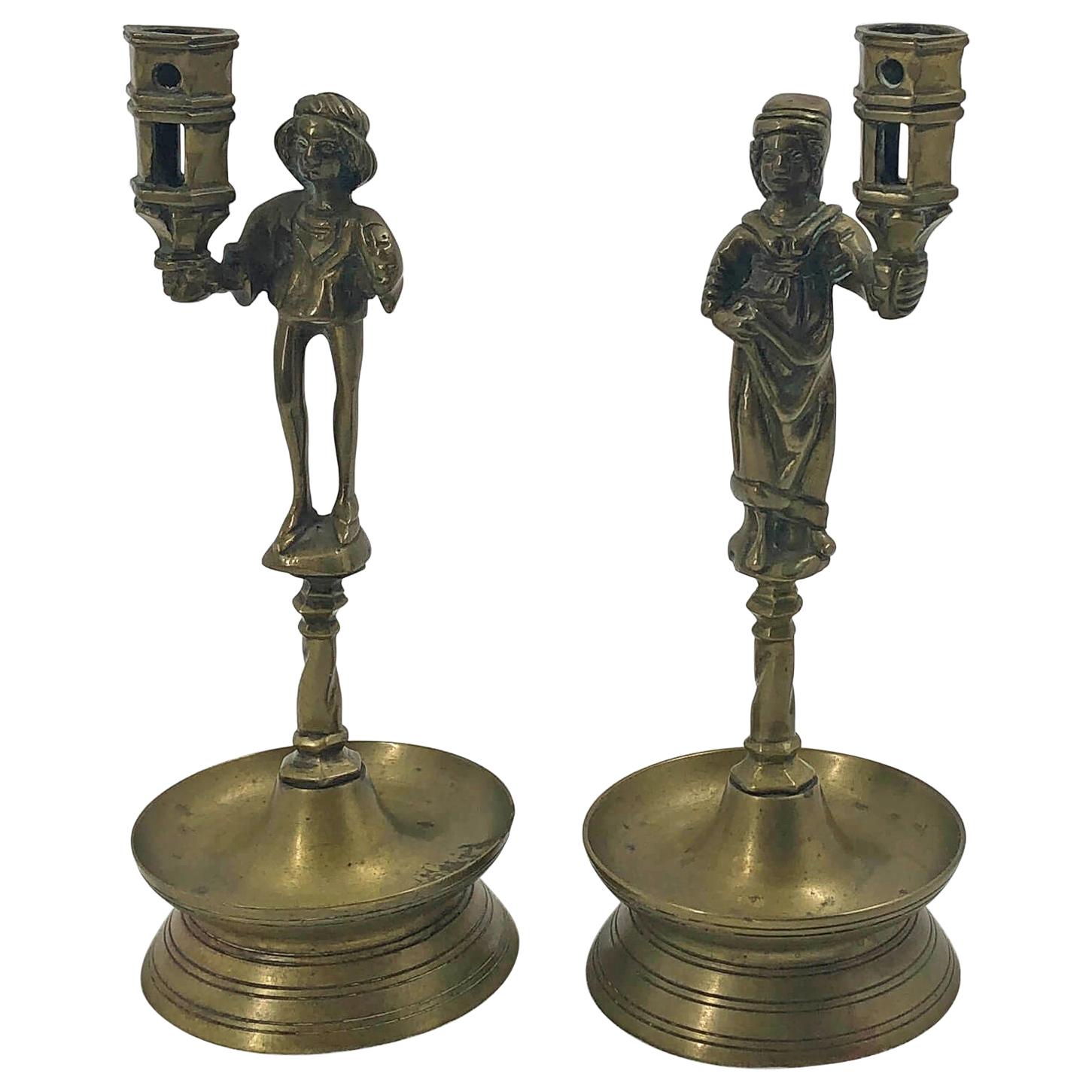 Pair of Gothic Candlesticks