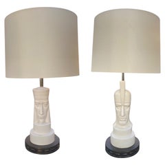 Pair of Gothic Chess Pieces Laguna Brayton Lamps 1947 Design Peter Ganine